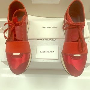 Authentic Balenciaga Race Runner leather sneakers
